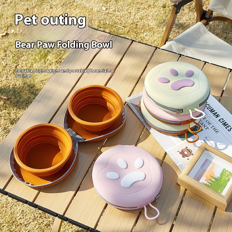 Doble Comedero Plegable para Mascotas Aventureras