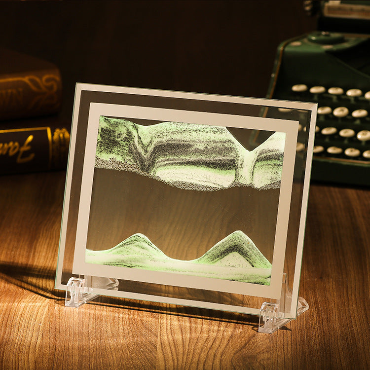 Adorno de Cristal con Arena: Belleza y Tranquilidad en Casa