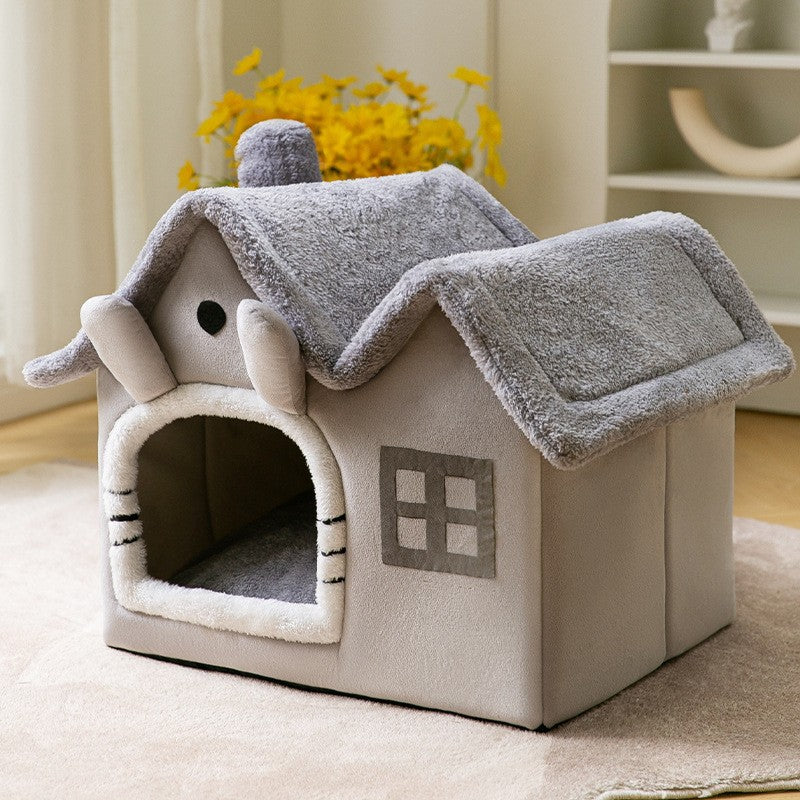 Cama Refugio para Mascotas, Descanso Cálido y Seguro 🐾