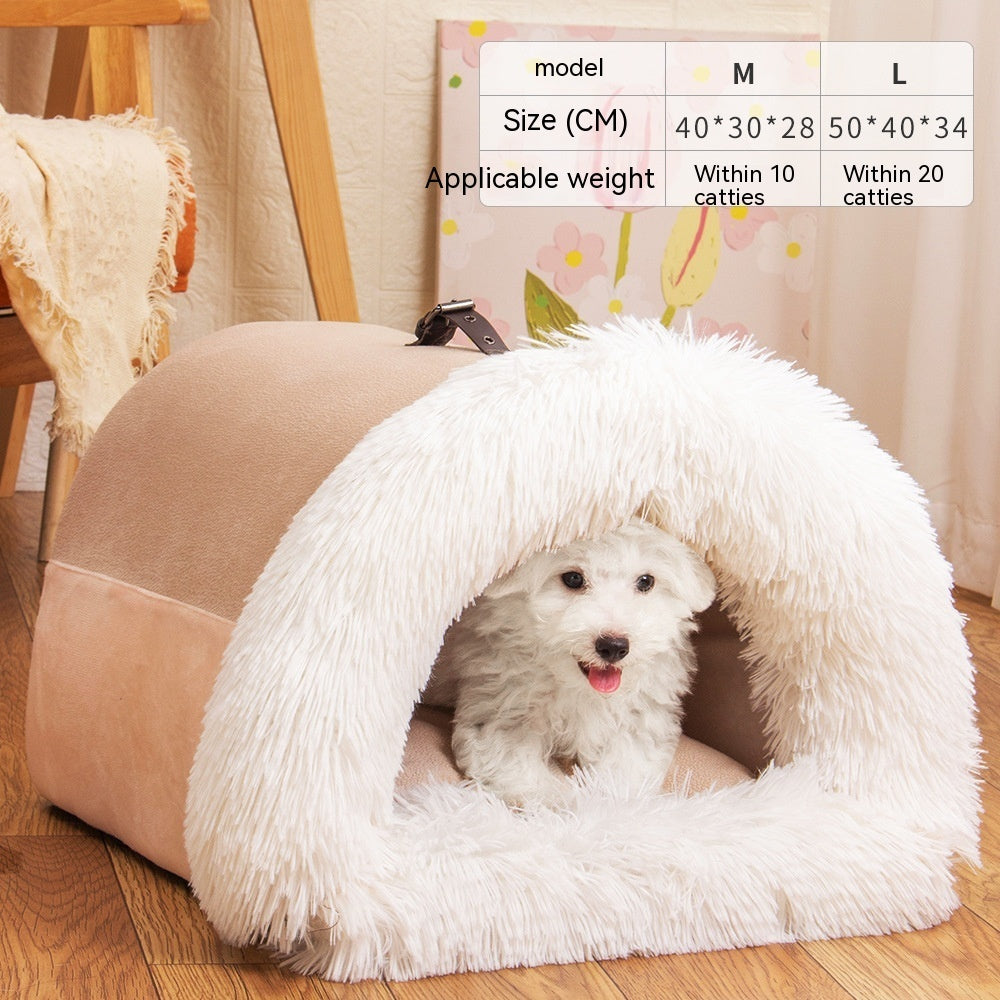 Cama Portátil y Cálida para Perros y Gatos