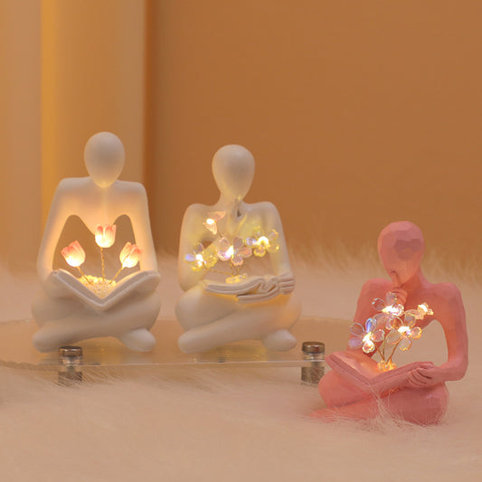 Lámpara de Mesa Decorativa “El Silencio es Dorado”