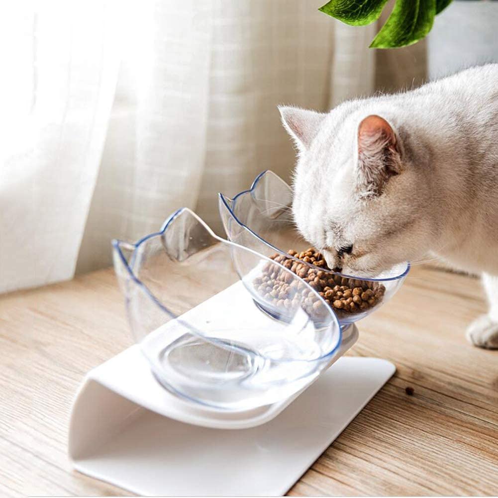 Plato Doble Elevado para Gatos: Cómodo y Saludable
