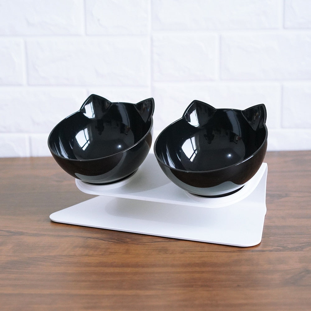 Plato Doble Elevado para Gatos: Cómodo y Saludable