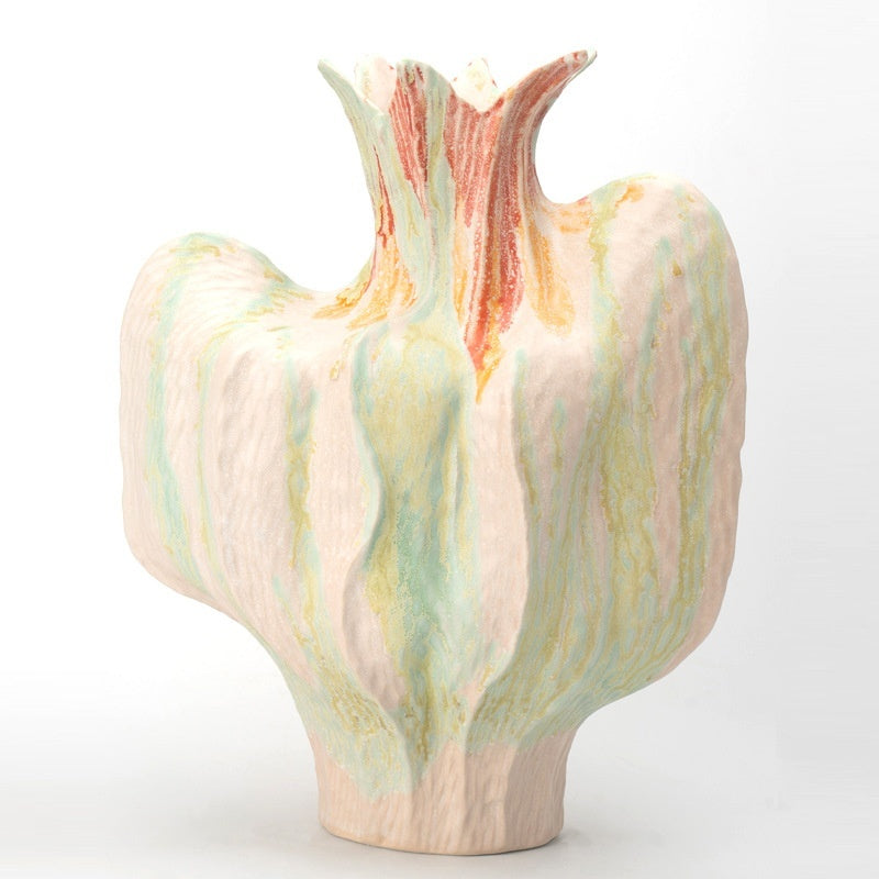 Jarrón Decorativo Retro de Cerámica: Estilo Atemporal