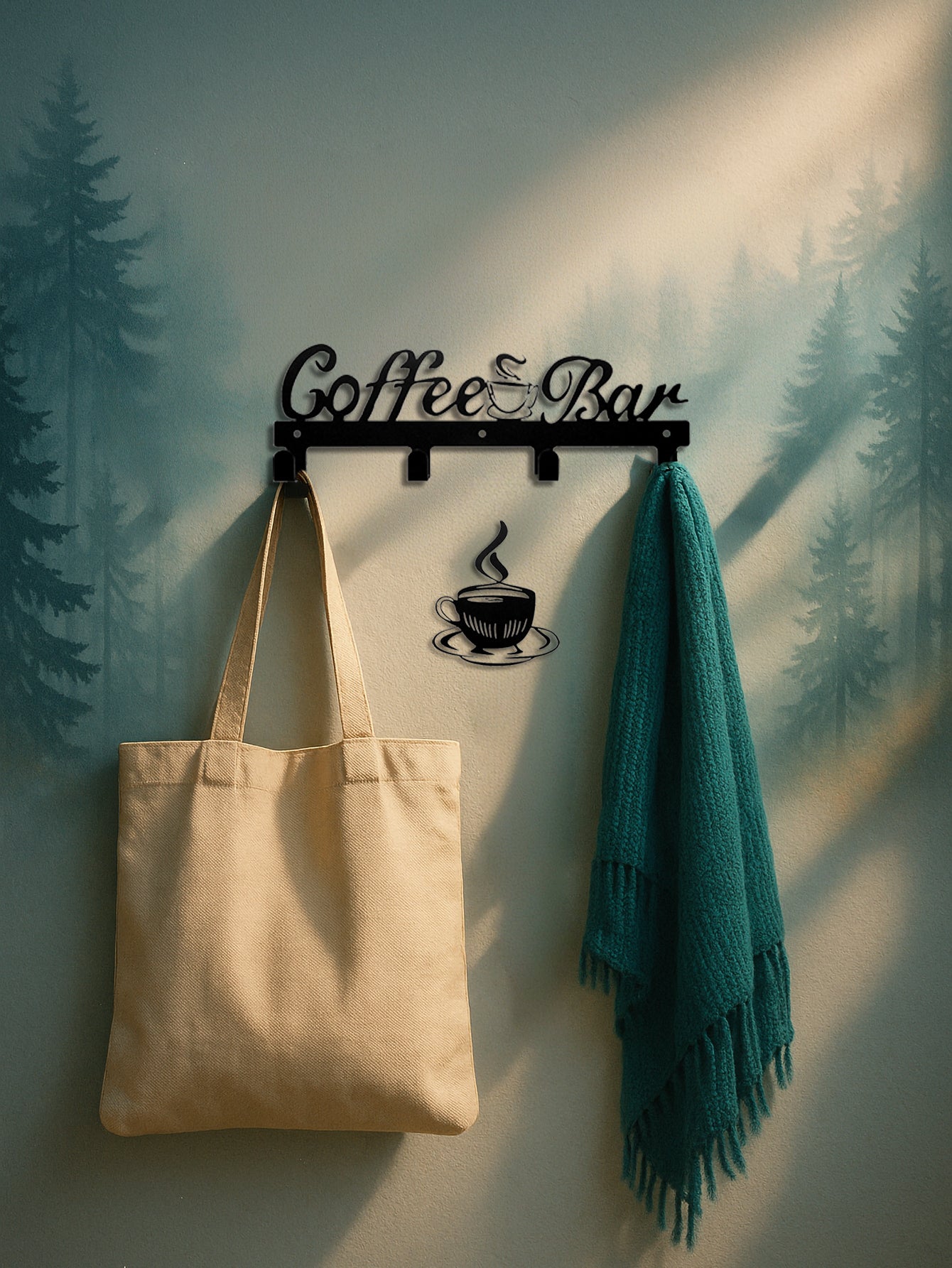 Rack de Café de Pared: Decoración Funcional para Cocina
