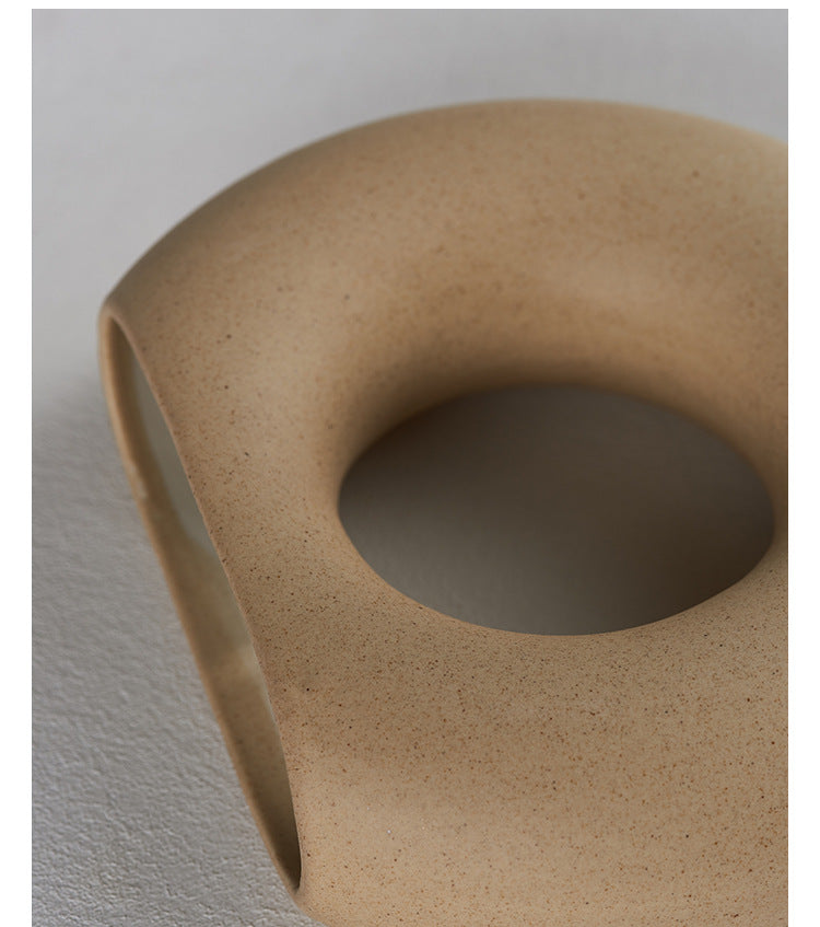Jarrón Decorativo de Cerámica Blanca Cutelife para el Hogar