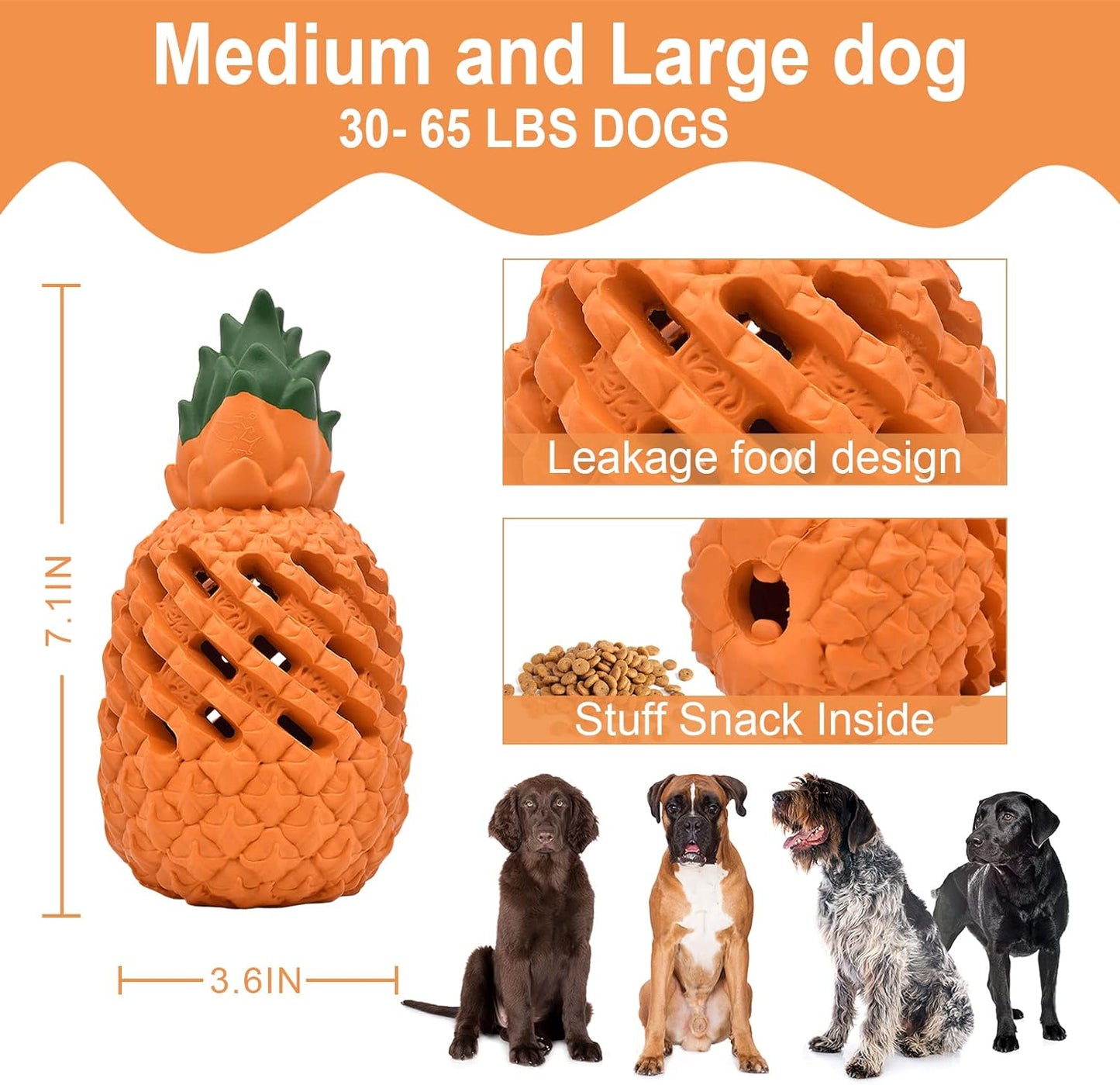 Juguete Piña Resistente para Perros con Mordida Fuerte