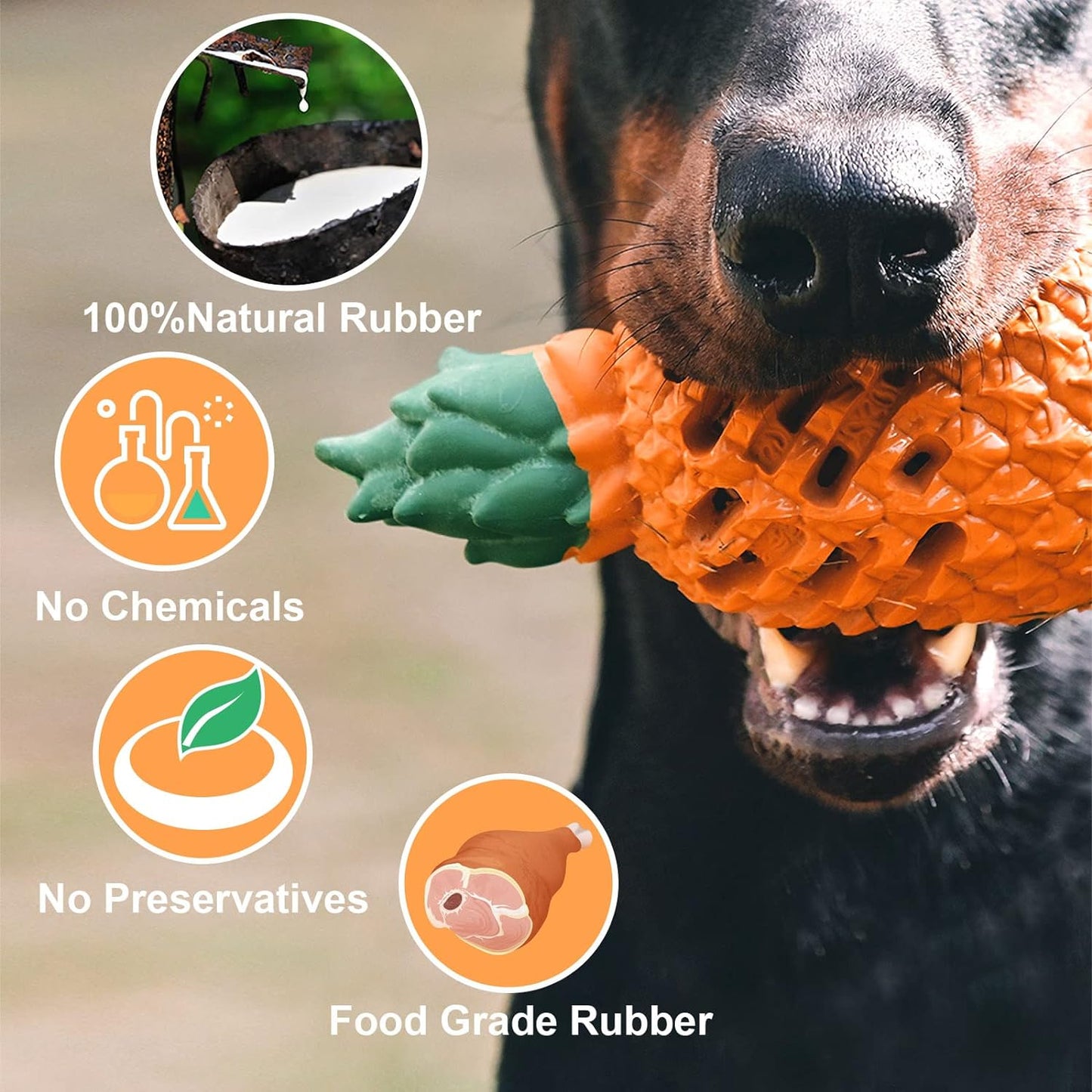 Juguete Piña Resistente para Perros con Mordida Fuerte