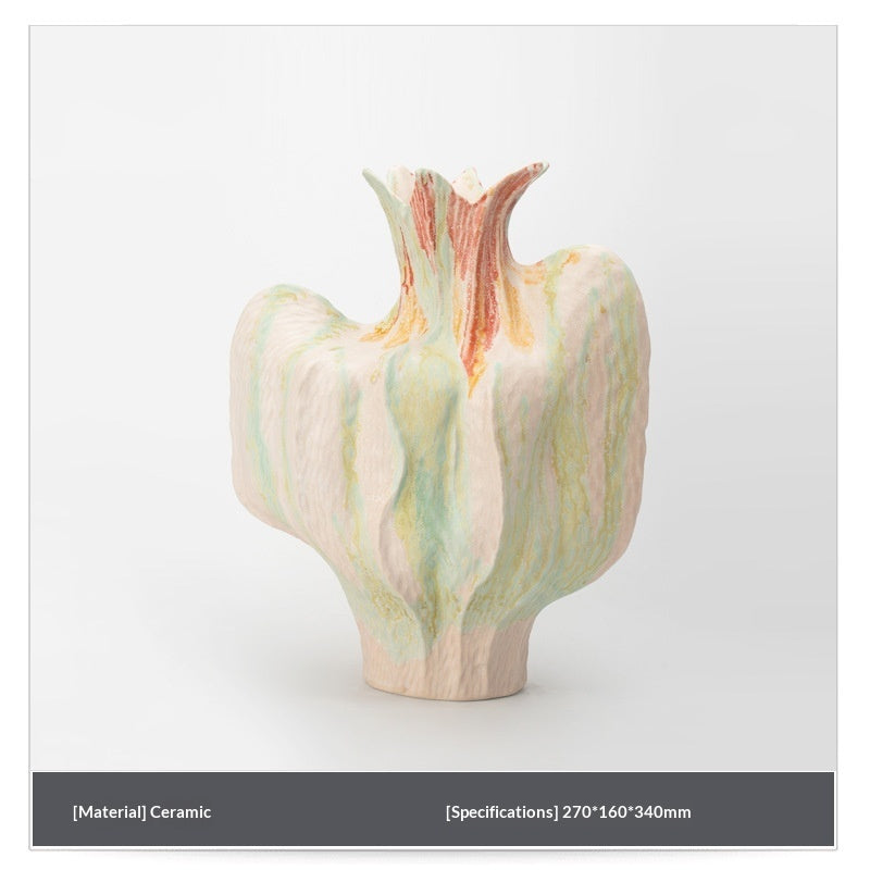 Jarrón Decorativo Retro de Cerámica: Estilo Atemporal