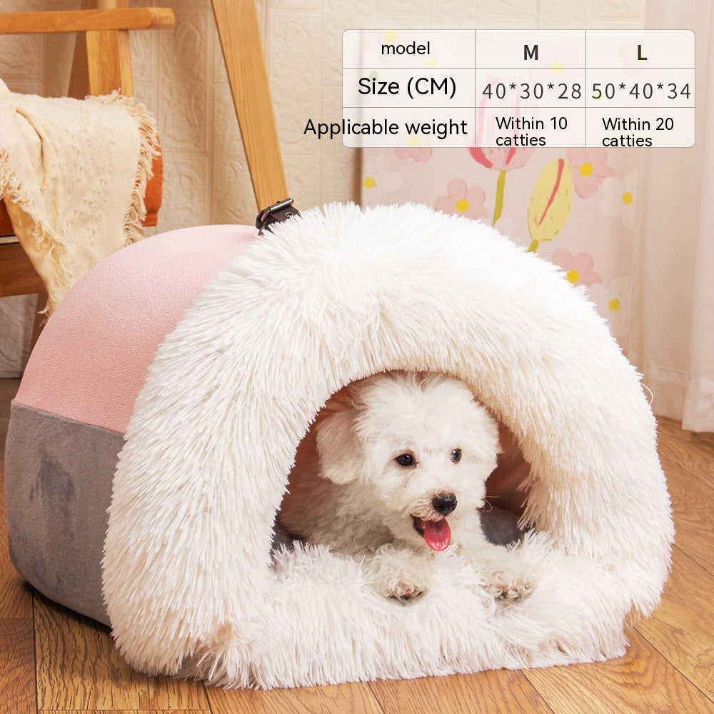 Cama Portátil y Cálida para Perros y Gatos