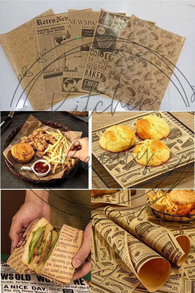 Papel de Cera Vintage: Presenta Comida con Estilo Único