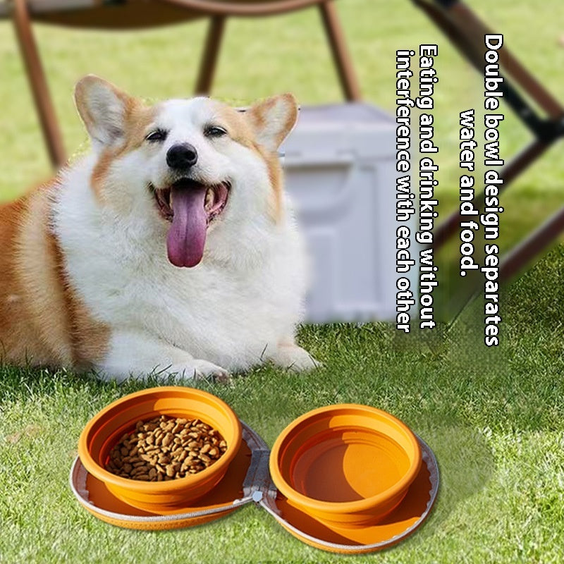 Doble Comedero Plegable para Mascotas Aventureras