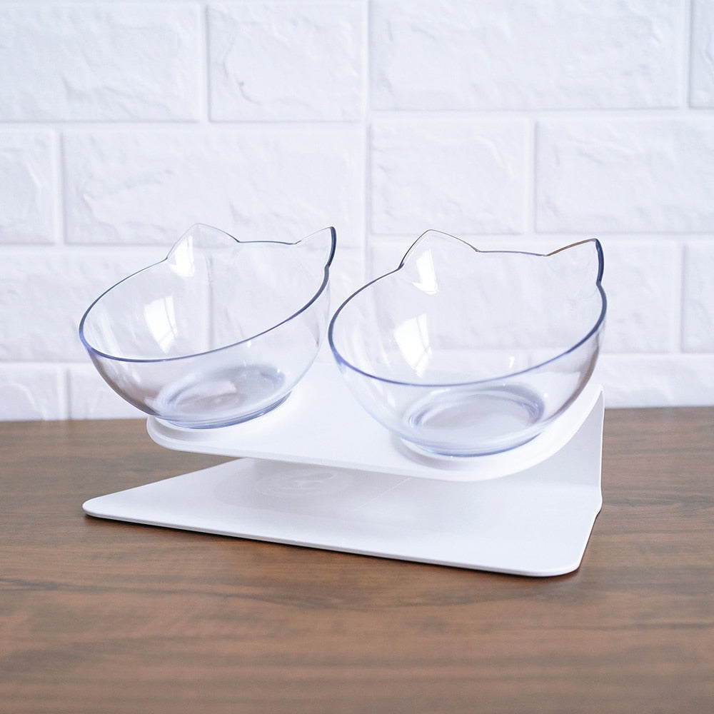 Plato Doble Elevado para Gatos: Cómodo y Saludable