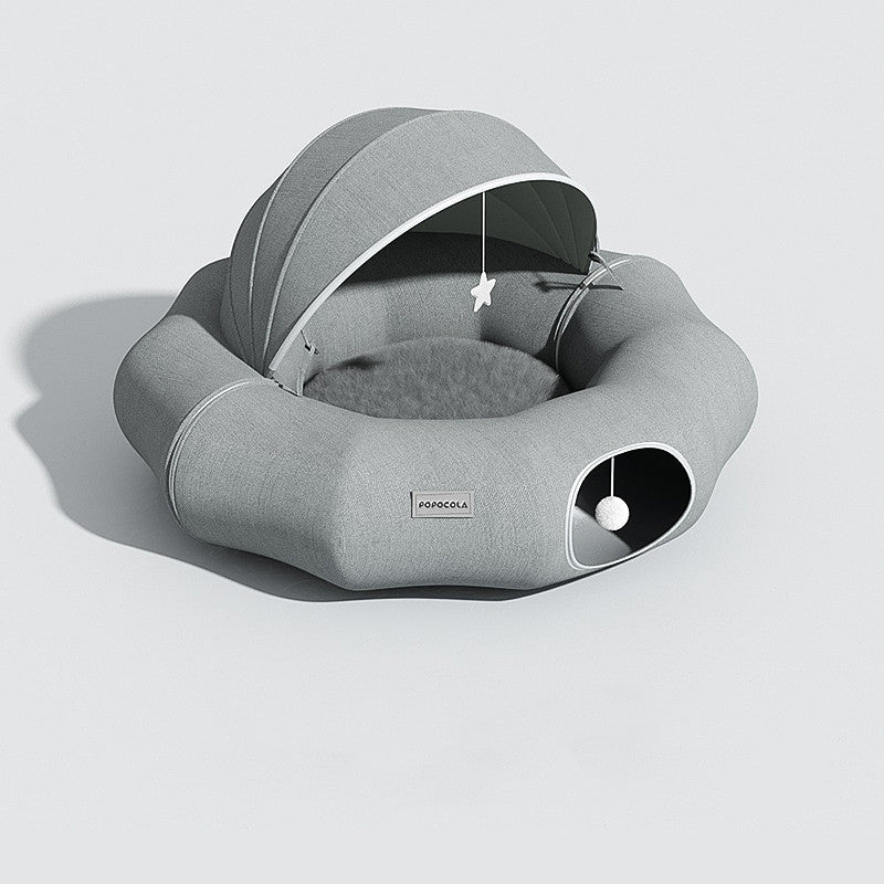 Túnel Plegable Donut para Gatos Curiosos