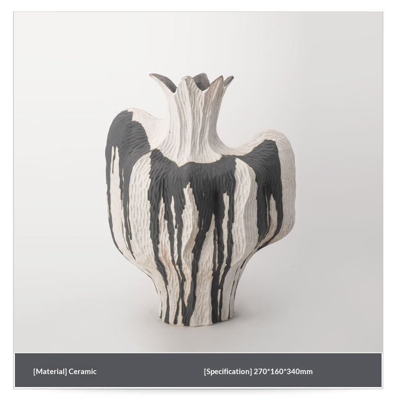 Jarrón Decorativo Retro de Cerámica: Estilo Atemporal