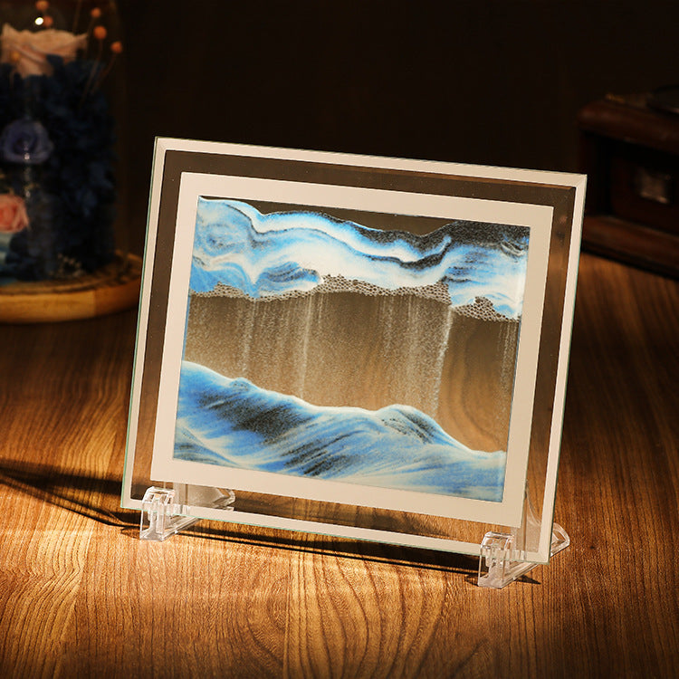 Adorno de Cristal con Arena: Belleza y Tranquilidad en Casa
