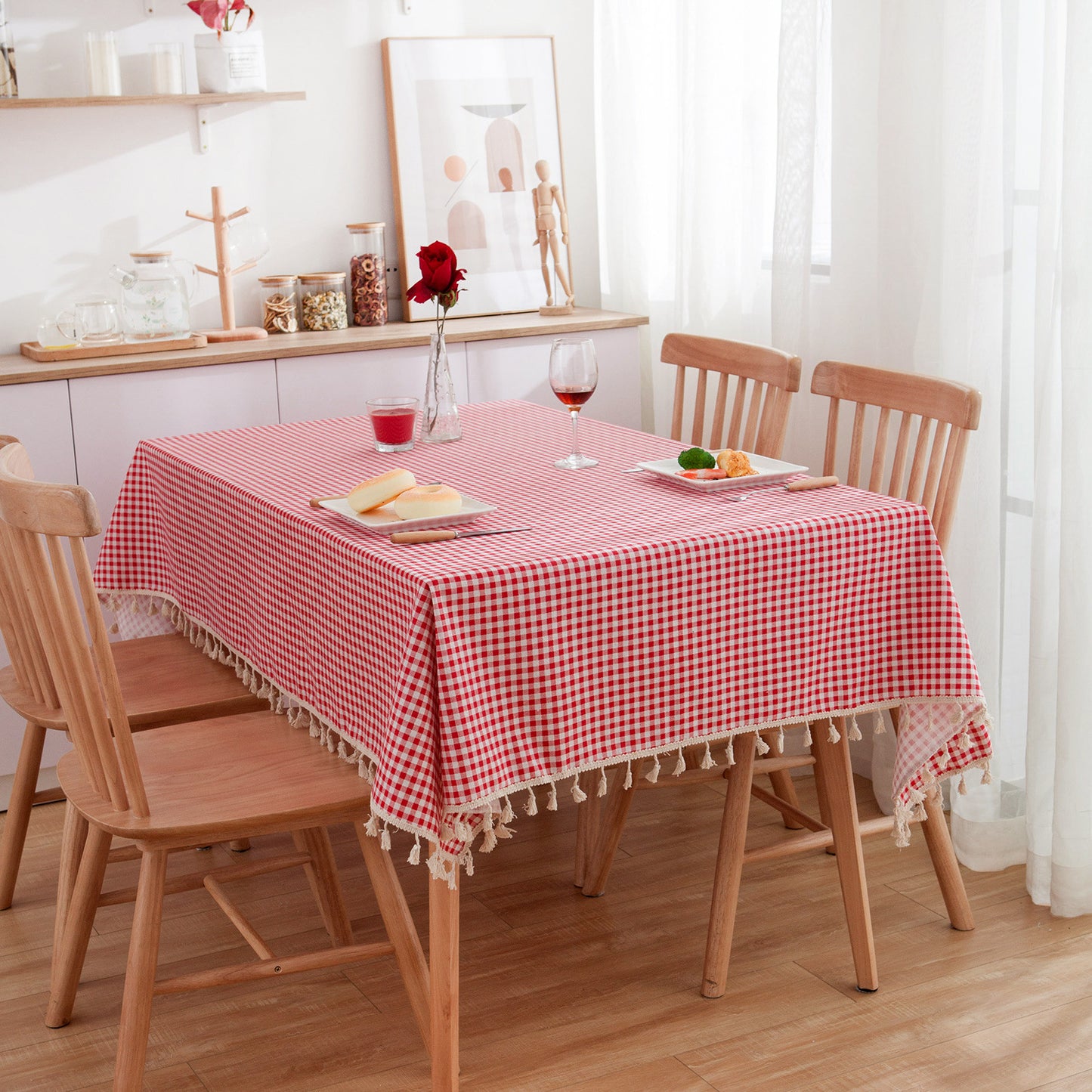 Mantel de Algodón y Lino: Elegancia Diaria en Comedor