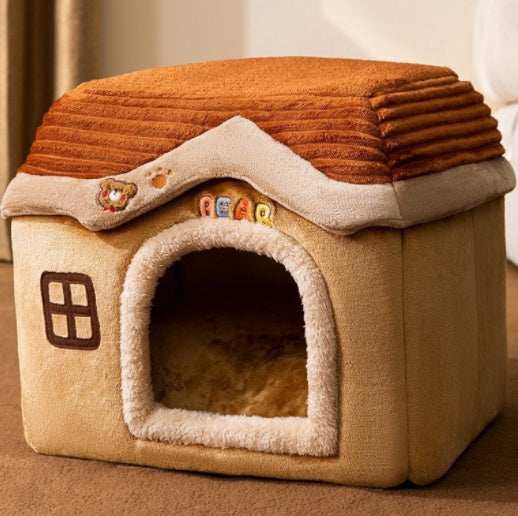 Cama Refugio para Mascotas, Descanso Cálido y Seguro 🐾