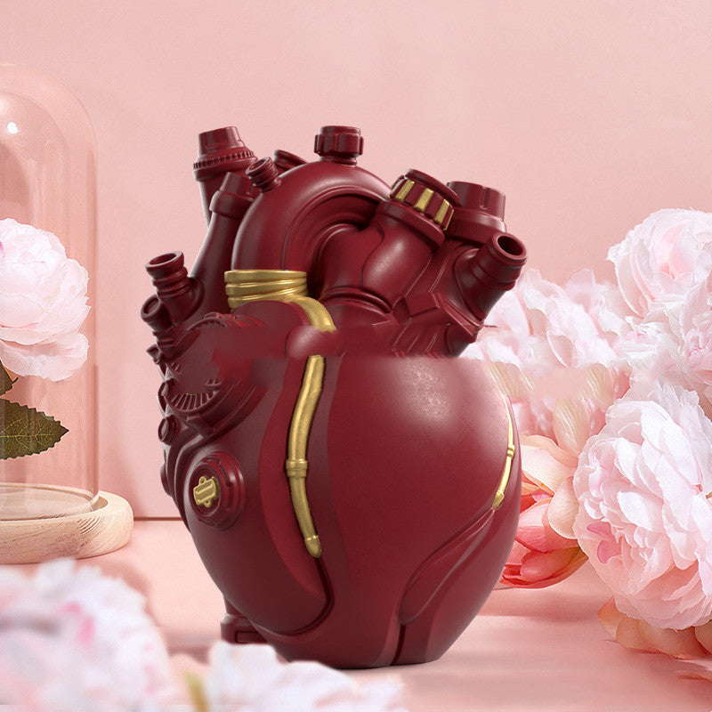 Florero Corazón Futurista: Arte Tecnológico para tu Hogar