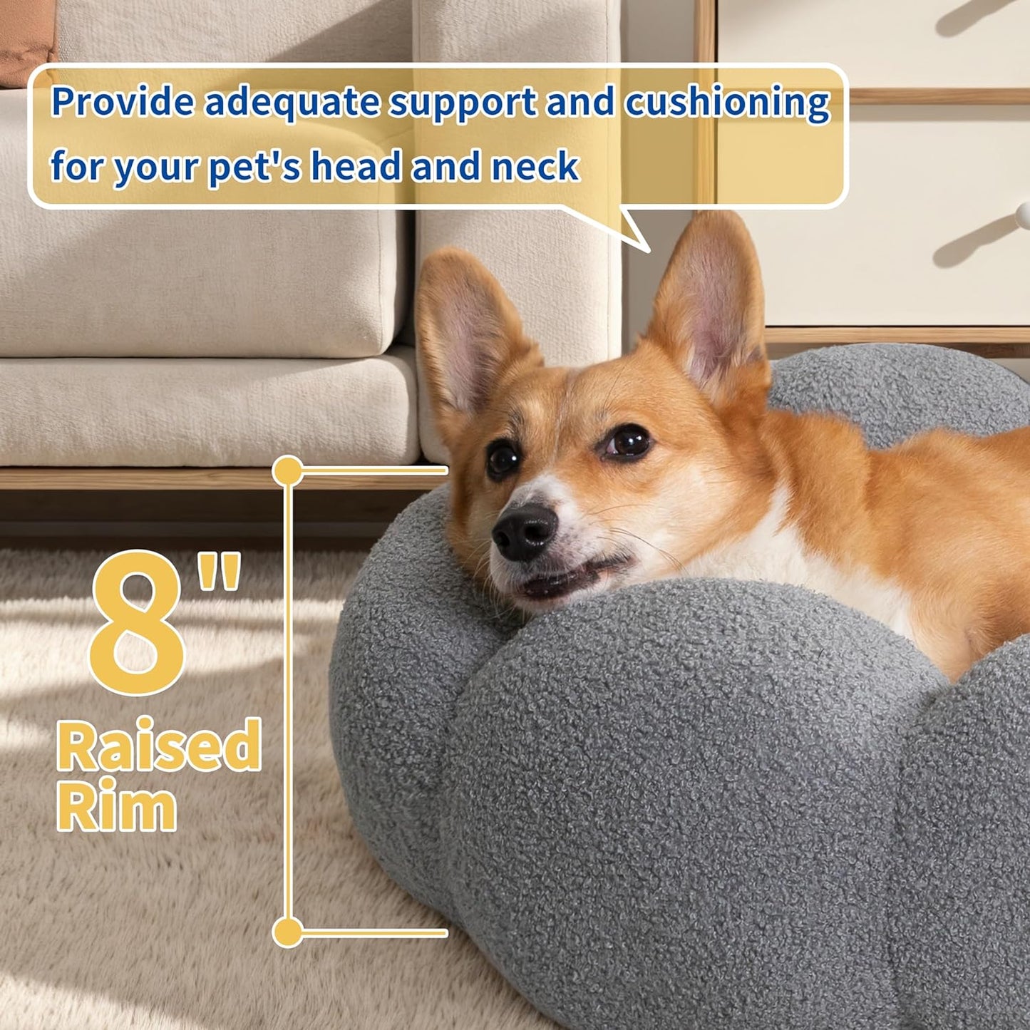 Cama Suave Antiestrés para Gatos y Perros Pequeños