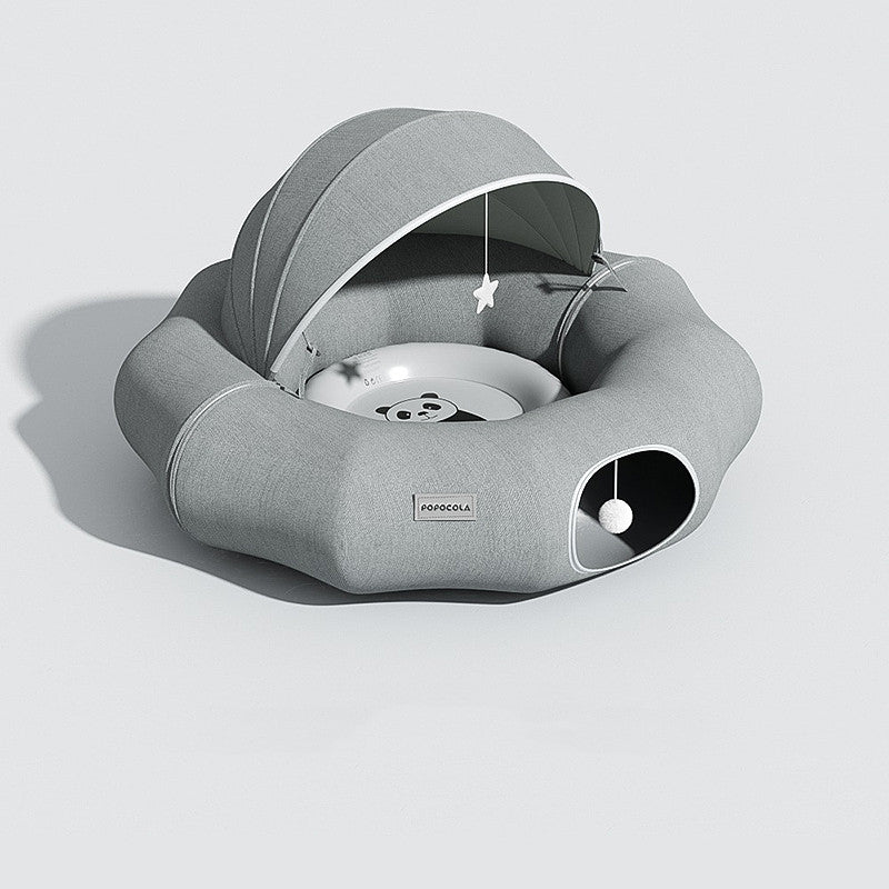 Túnel Plegable Donut para Gatos Curiosos