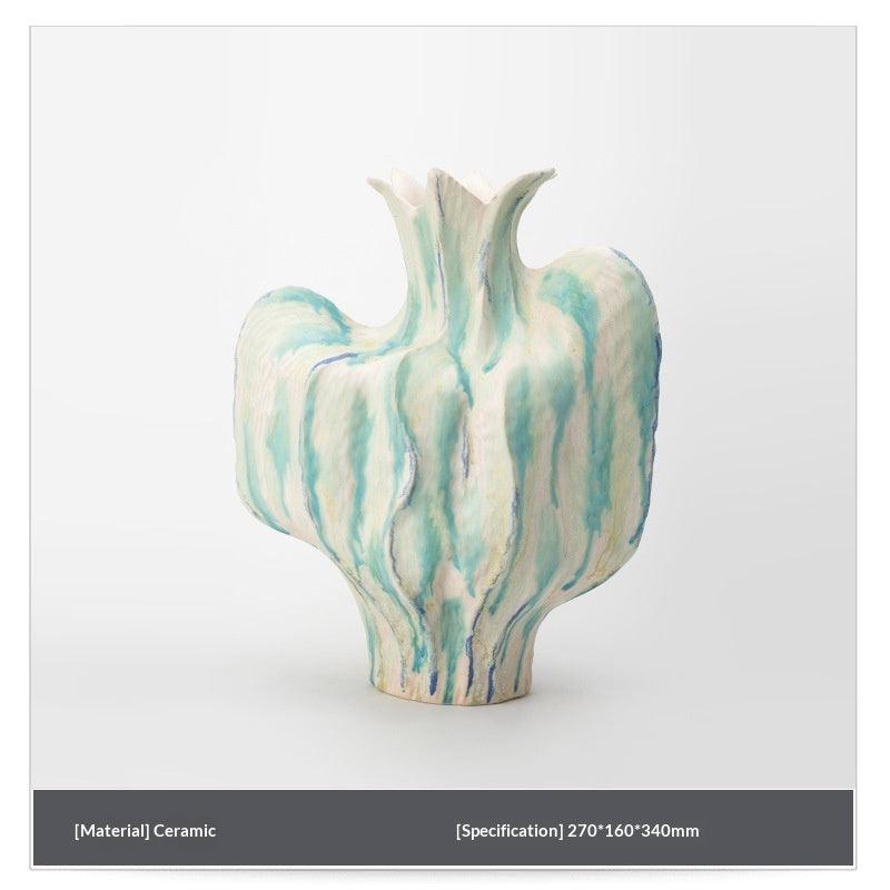 Jarrón Decorativo Retro de Cerámica: Estilo Atemporal