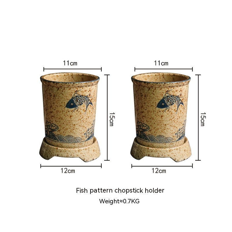 Soporte Cerámico Japonés para Palillos y Cubiertos: Orden Diario en Cocina