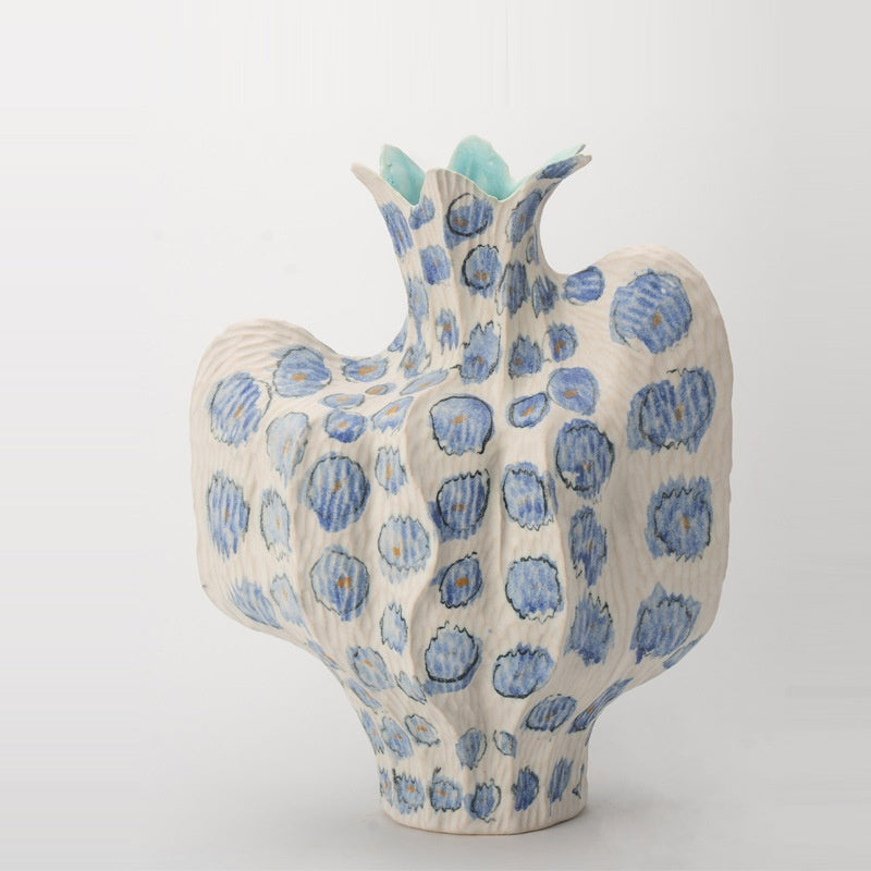 Jarrón Decorativo Retro de Cerámica: Estilo Atemporal