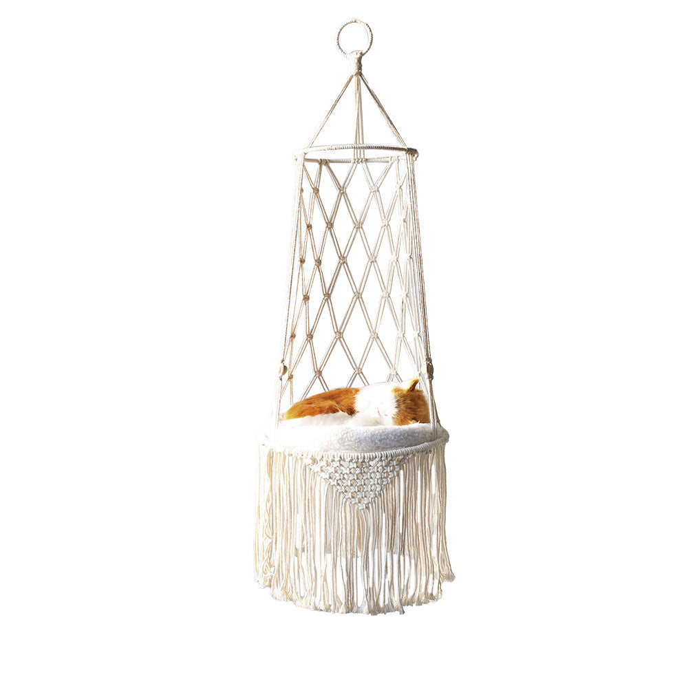 Hamaca de Macramé para Gatos: Descanso con Estilo