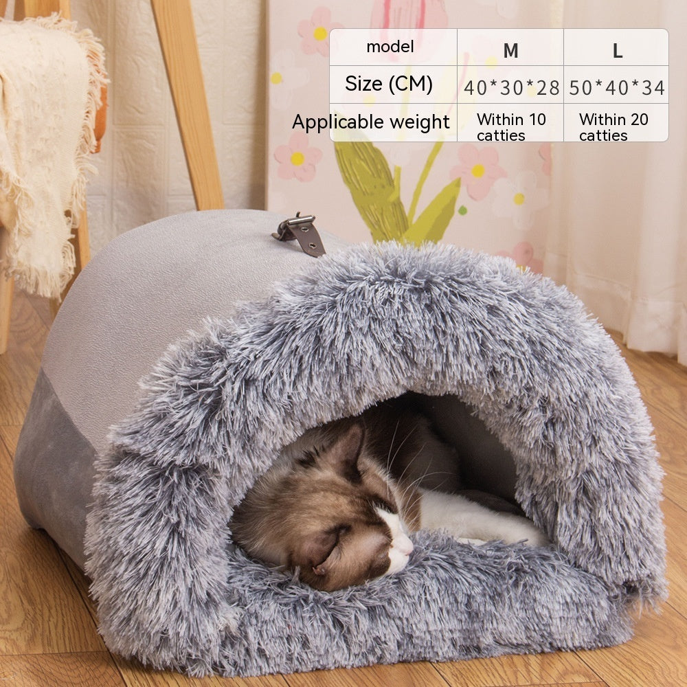 Cama Portátil y Cálida para Perros y Gatos
