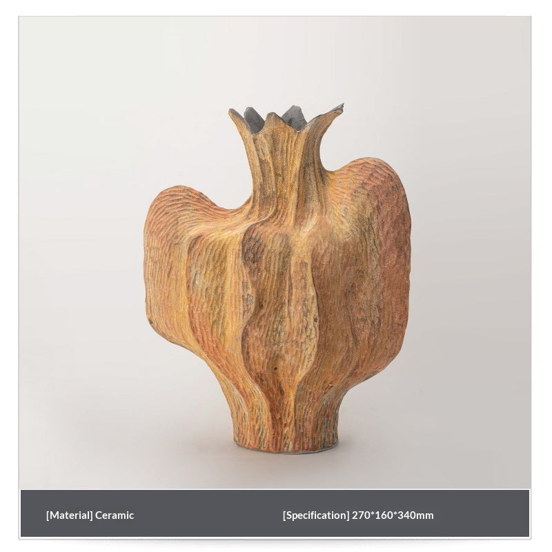 Jarrón Decorativo Retro de Cerámica: Estilo Atemporal