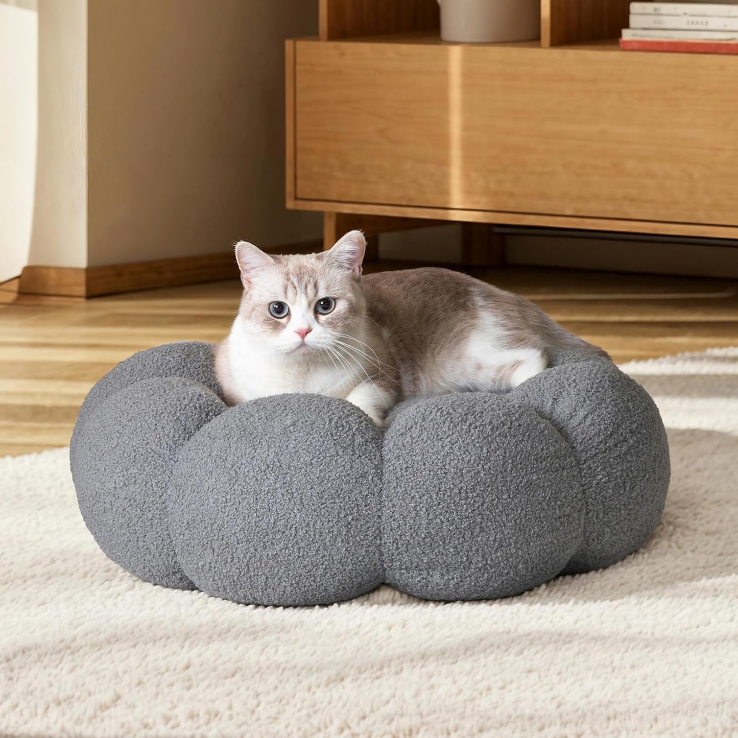 Cama Suave Antiestrés para Gatos y Perros Pequeños